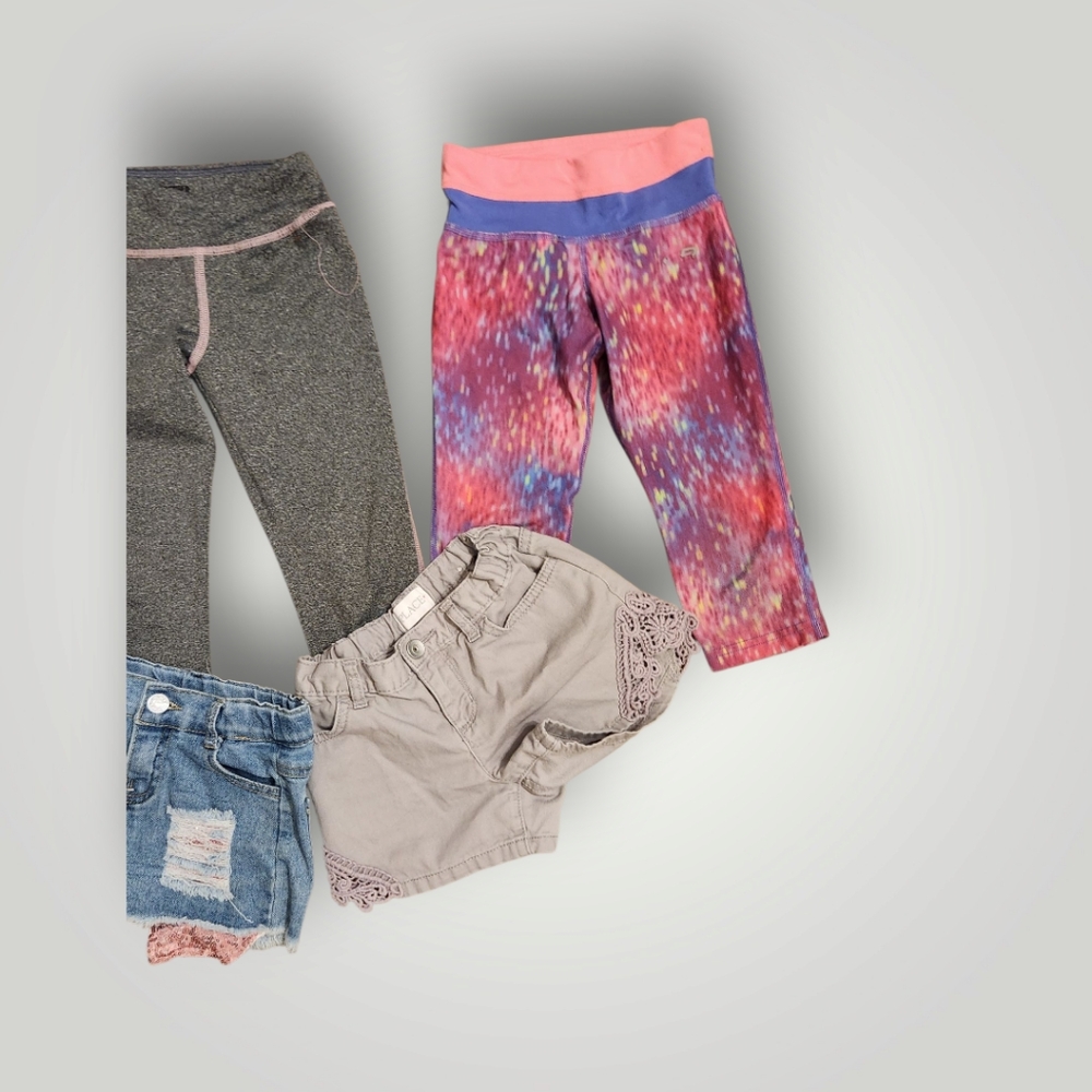 Girls all season bundle lot shorts pants jeans leggings capris size 6 7 - Picture 7 of 13